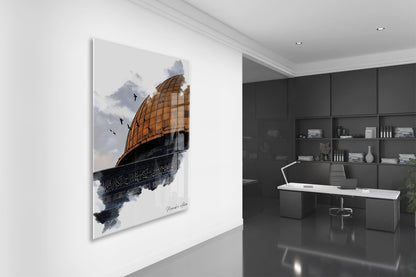 Mescid-i Aksa İslami Cam Tablo- PeonyDini027