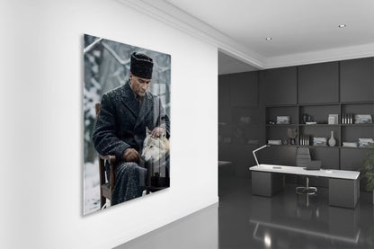 Mustafa Kemal Atatürk  | Modern Cam Tablo-PeonyAta100