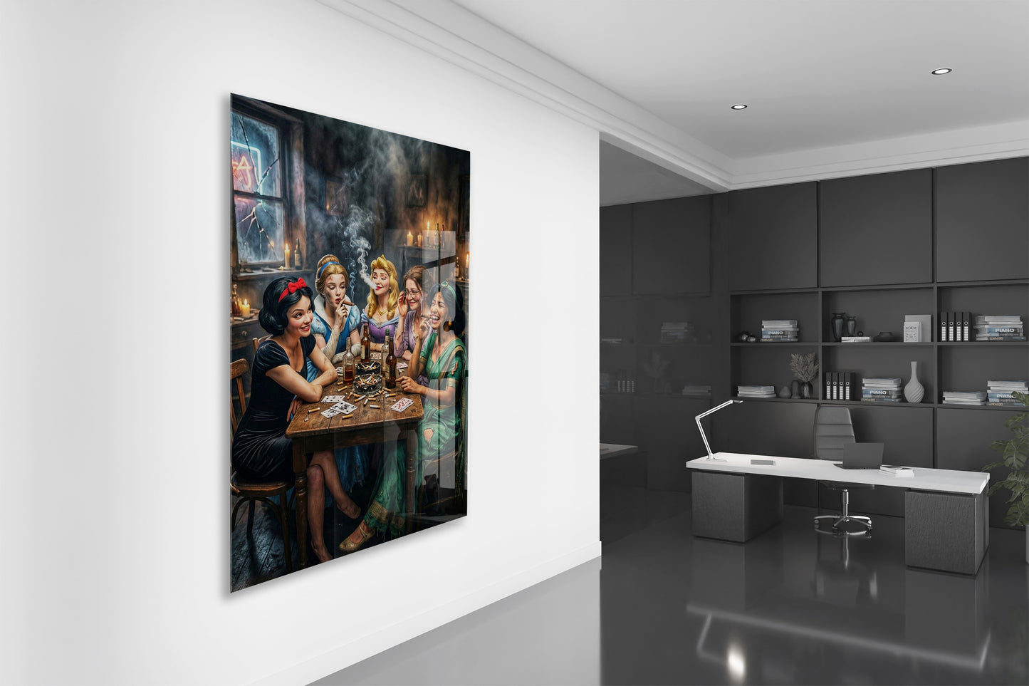 Sinema Tadında Poker Masası Tablosu – Modern & Retro Harman Duvar Sanatı - Peony107