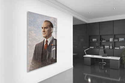 Mustafa Kemal Atatürk Cam Tablo - PeonyAta026