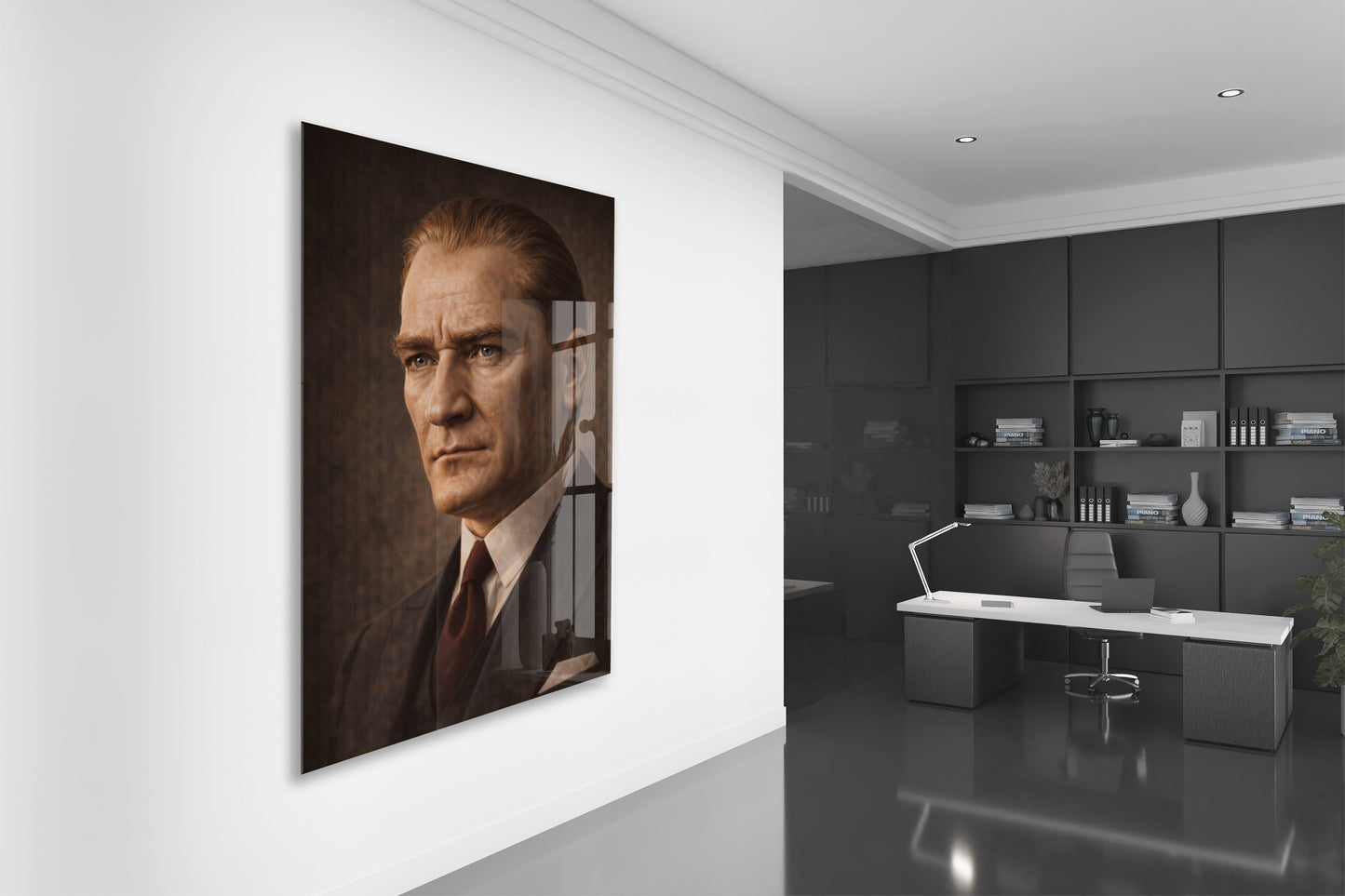 Mustafa Kemal Atatürk Cam Tablo - PeonyAta038