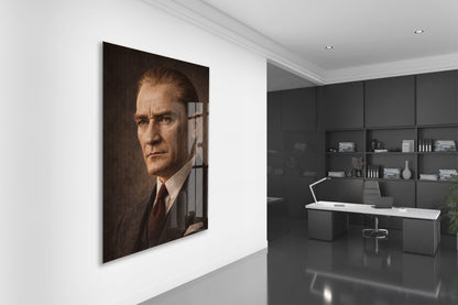 Mustafa Kemal Atatürk Cam Tablo - PeonyAta038