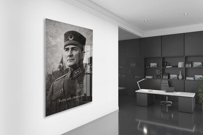 Mustafa Kemal Atatürk Cam Tablo - PeonyAta019