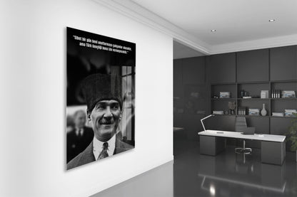 Mustafa Kemal Atatürk  | Modern Cam Tablo-PeonyAta084