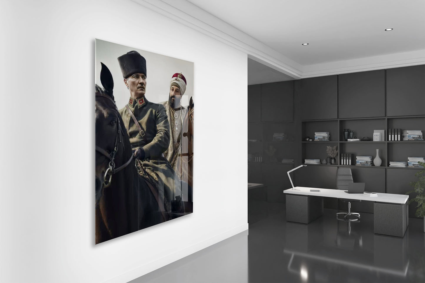 Mustafa Kemal Atatürk  | Modern Cam Tablo-PeonyAta101