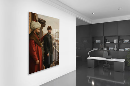 Atatürk Osmanlı’dan Cumhuriyet’e Cam Tablo – Tarihsel Geçiş ve Liderlik Temalı Cam Duvar Tablosu -PeonyAta064