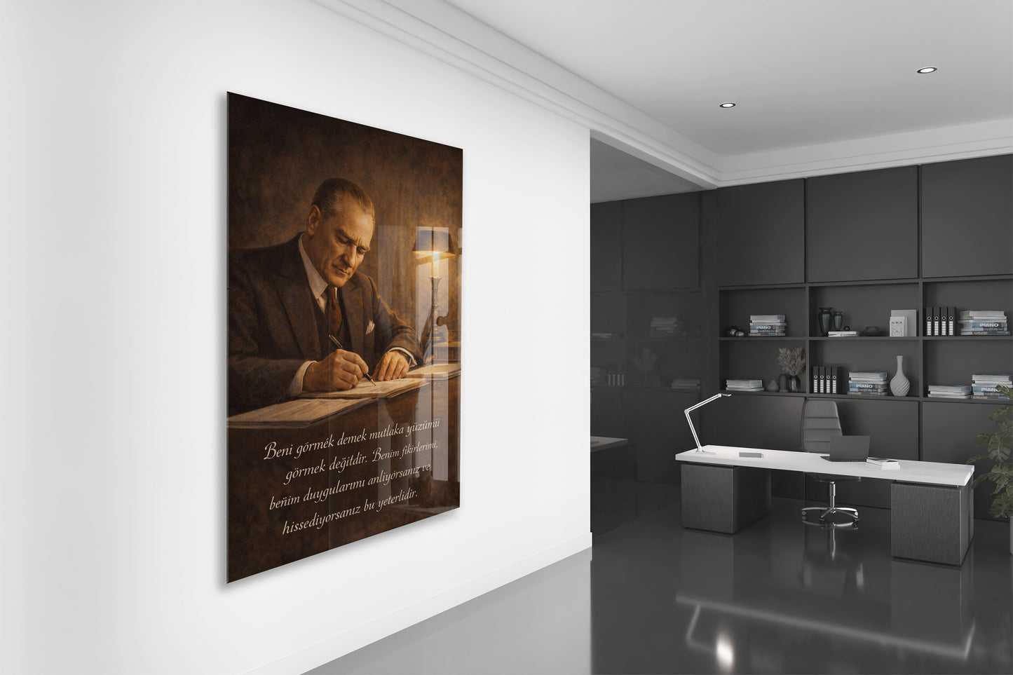 Mustafa Kemal Atatürk Cam Tablo- PeonyAta005