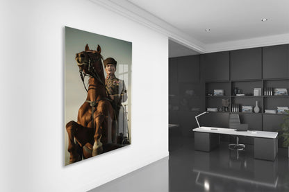 Mustafa Kemal Atatürk Cam Tablo – Liderlik, Cesaret ve Milli Mücadele Ruhunu Yansıtan Tarihi ve Sanatsal Duvar Dekoru -PeonyAta041