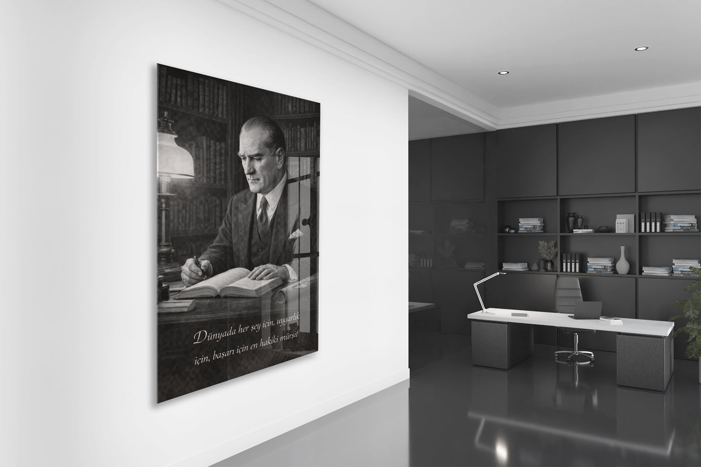 Mustafa Kemal Atatürk Cam Tablo - PeonyAta017