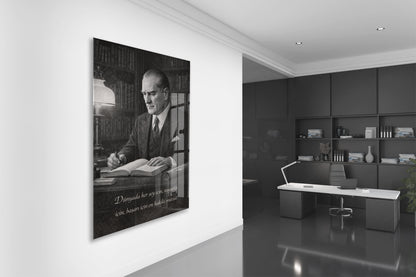 Mustafa Kemal Atatürk Cam Tablo - PeonyAta017