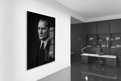 Mustafa Kemal Atatürk Cam Tablo - PeonyAta036