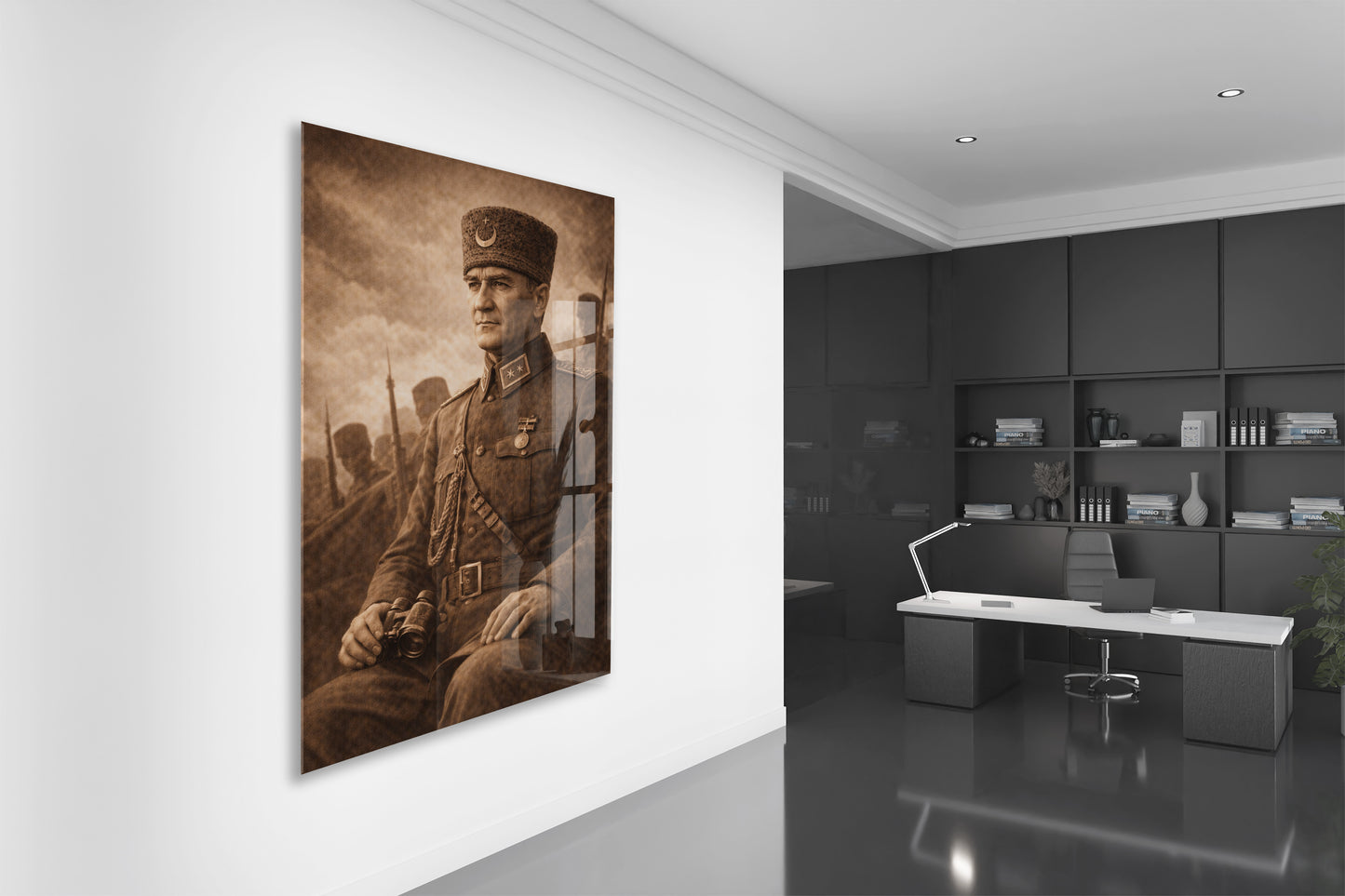 Mustafa Kemal Atatürk Cam Tablo - PeonyAta031