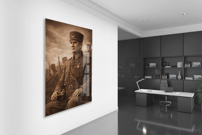 Mustafa Kemal Atatürk Cam Tablo - PeonyAta031