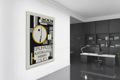 Bauhaus Tarzı Geometrik Cam Tablo | Minimalist Modern UV Baskılı Temperli Cam Duvar Dekoru - Peony162