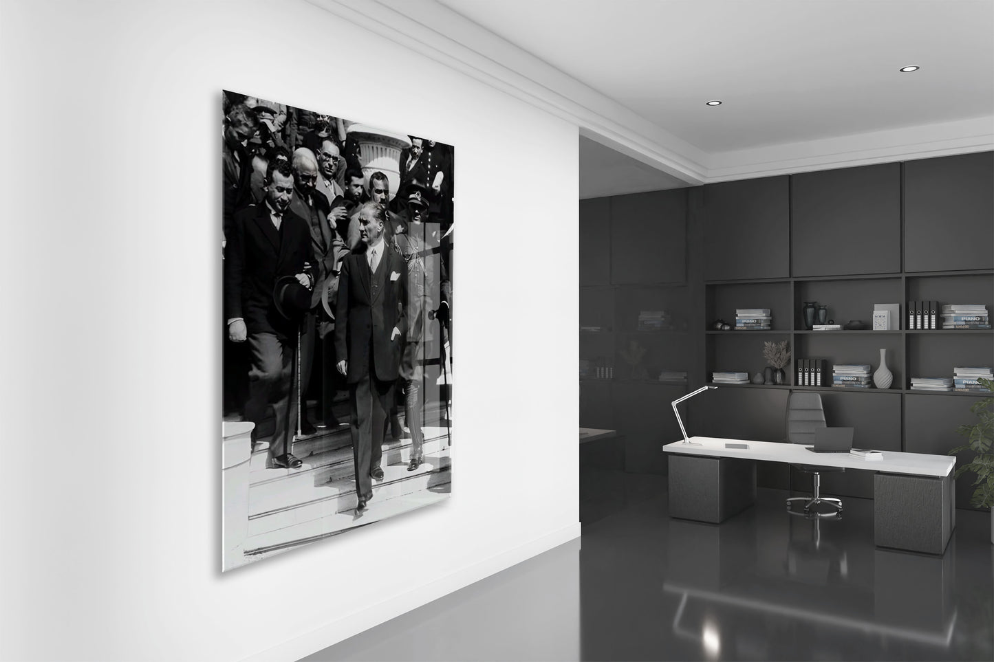 Mustafa Kemal Atatürk  | Modern Cam Tablo-PeonyAta080