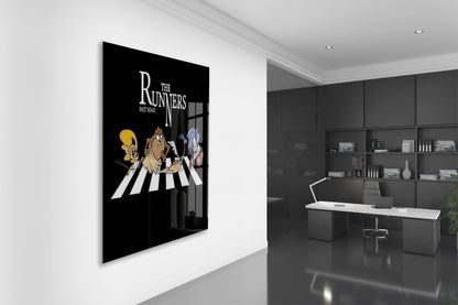 The Runners Crosswalk Konseptli Duvar Dekorasyonu – Mizahi Salon Tablosu- Peony102