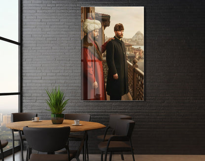 Atatürk Osmanlı’dan Cumhuriyet’e Cam Tablo – Tarihsel Geçiş ve Liderlik Temalı Cam Duvar Tablosu -PeonyAta064