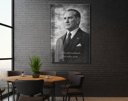 Mustafa Kemal Atatürk Cam Tablo- PeonyAta009