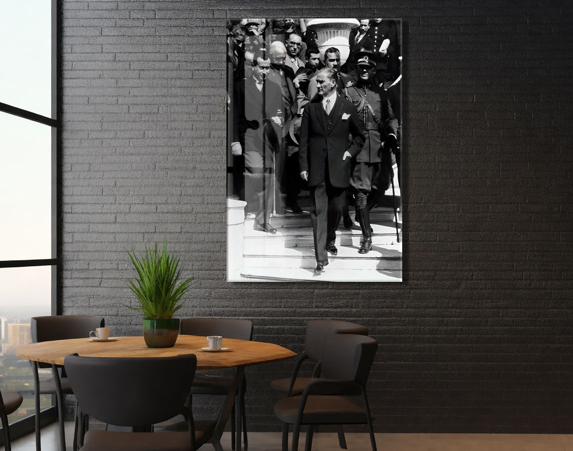 Mustafa Kemal Atatürk  | Modern Cam Tablo-PeonyAta080