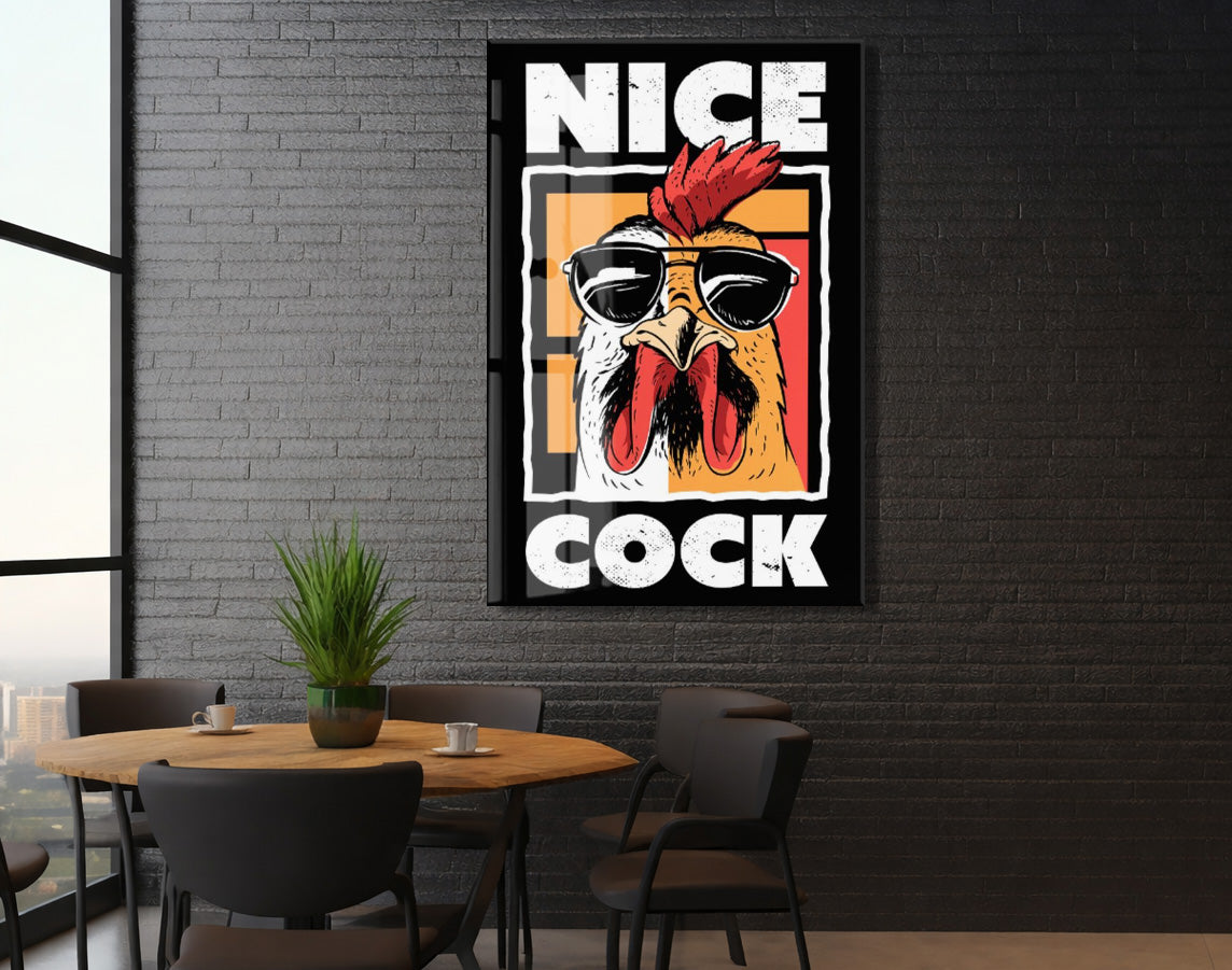 Pop Art Horoz Cam Tablo – Genç Odası ve Bar Dekoru - Peony094