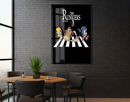 The Runners Crosswalk Konseptli Duvar Dekorasyonu – Mizahi Salon Tablosu- Peony102