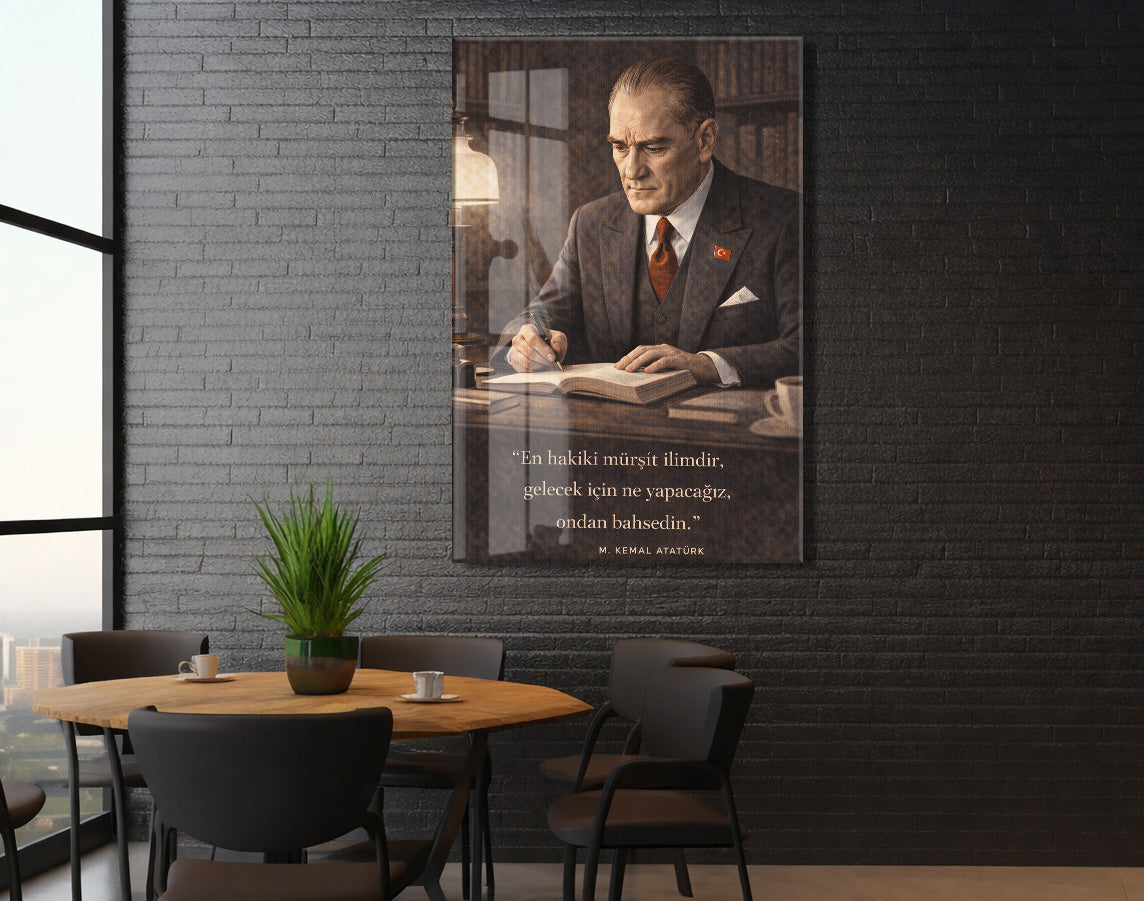Mustafa Kemal Atatürk Cam Tablo - PeonyAta023