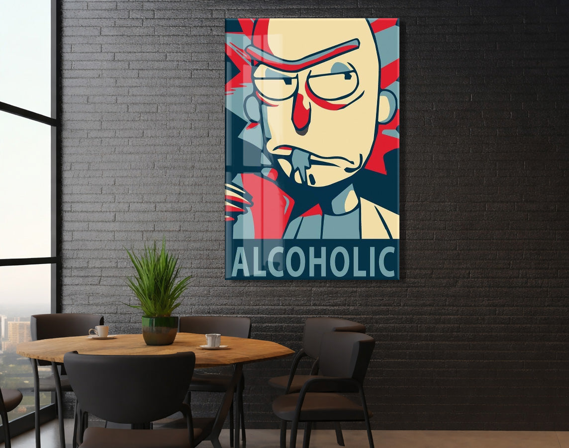 Rick and Morty Rick Portre Poster – Retro Stil Cam Duvar Dekoru- Peony113