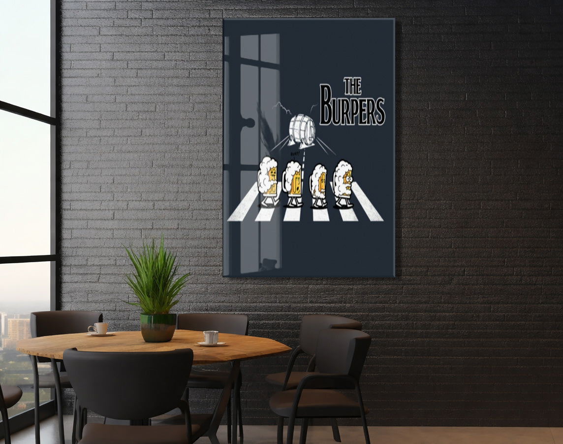 The Burpers Mizahi Duvar Tablosu – Bira Temalı Yaya Geçidi Parodi Tasarım- Peony105
