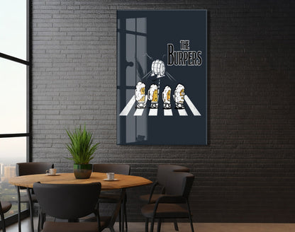 The Burpers Mizahi Duvar Tablosu – Bira Temalı Yaya Geçidi Parodi Tasarım- Peony105