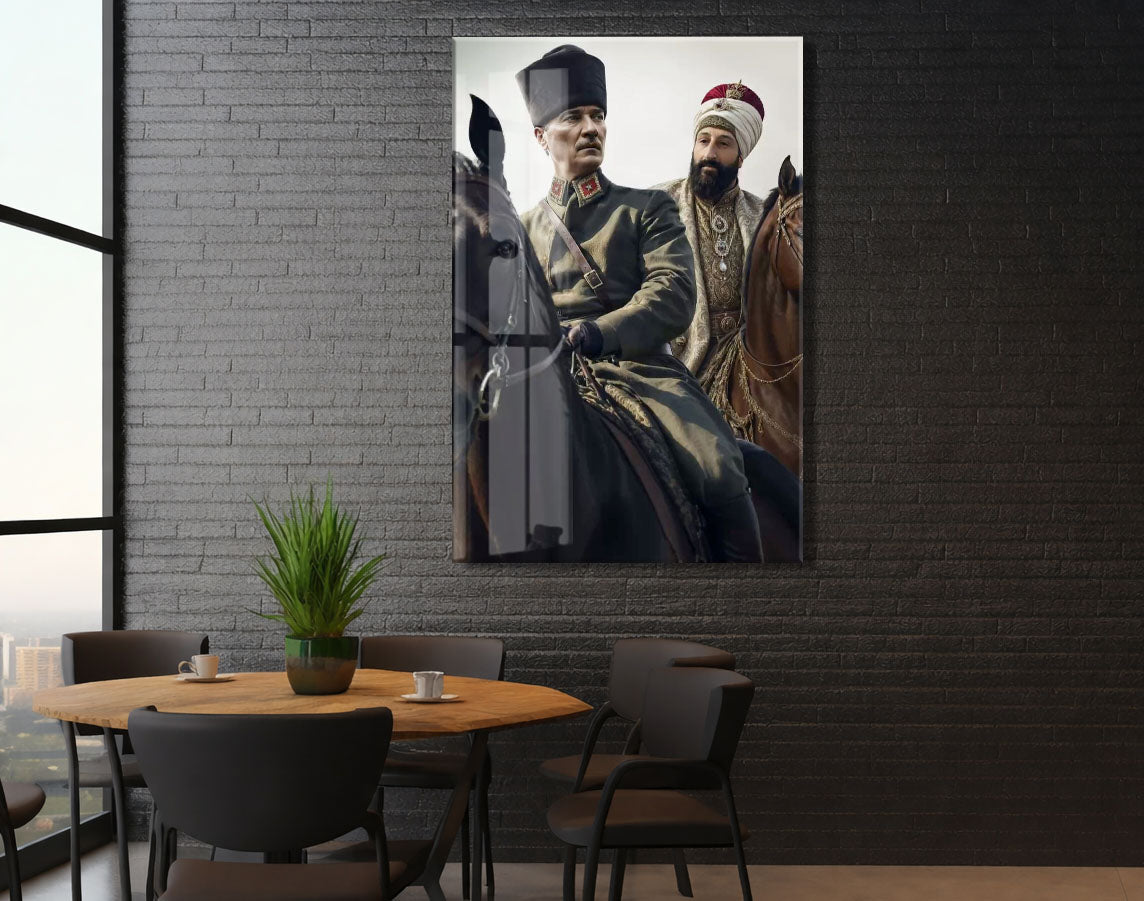 Mustafa Kemal Atatürk  | Modern Cam Tablo-PeonyAta101