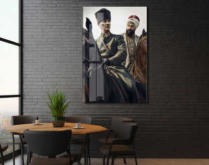 Mustafa Kemal Atatürk  | Modern Cam Tablo-PeonyAta101