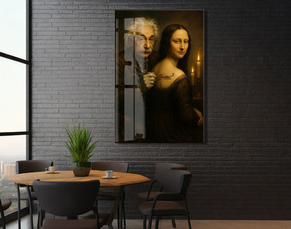 Modern Rönesans Cam Tablo – Bilimsel ve Sanatsal Duvar Dekoru - Peony090