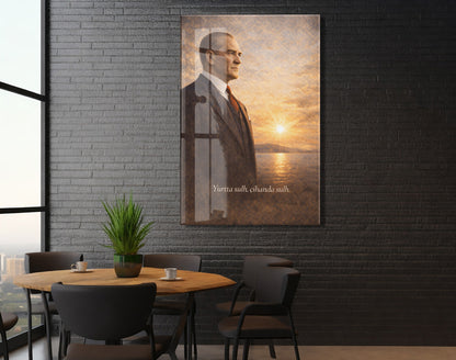 Mustafa Kemal Atatürk Cam Tablo - PeonyAta018