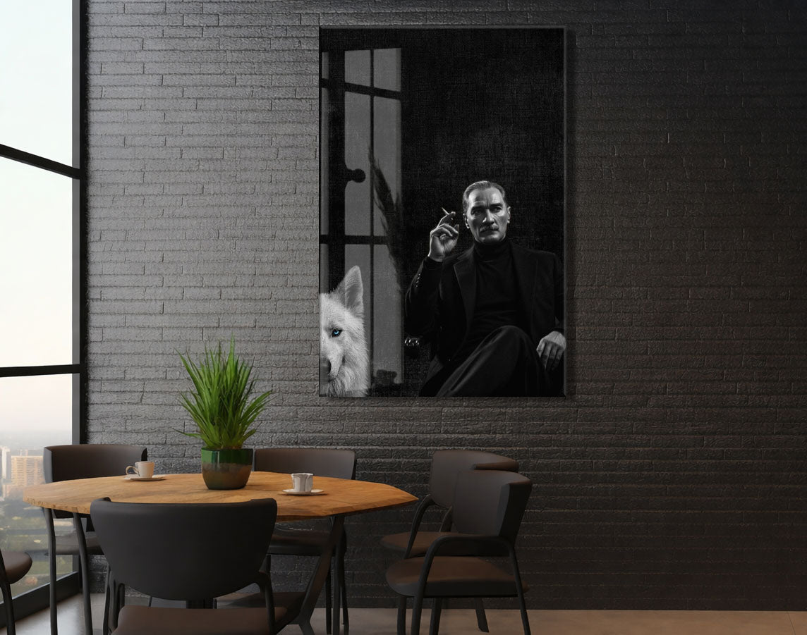 Mustafa Kemal Atatürk  | Modern Cam Tablo-PeonyAta097