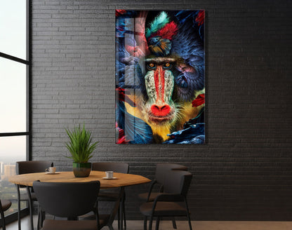 Etnik Desenli Maymun Portresi – Modern Dekoratif Tablo - Peony122