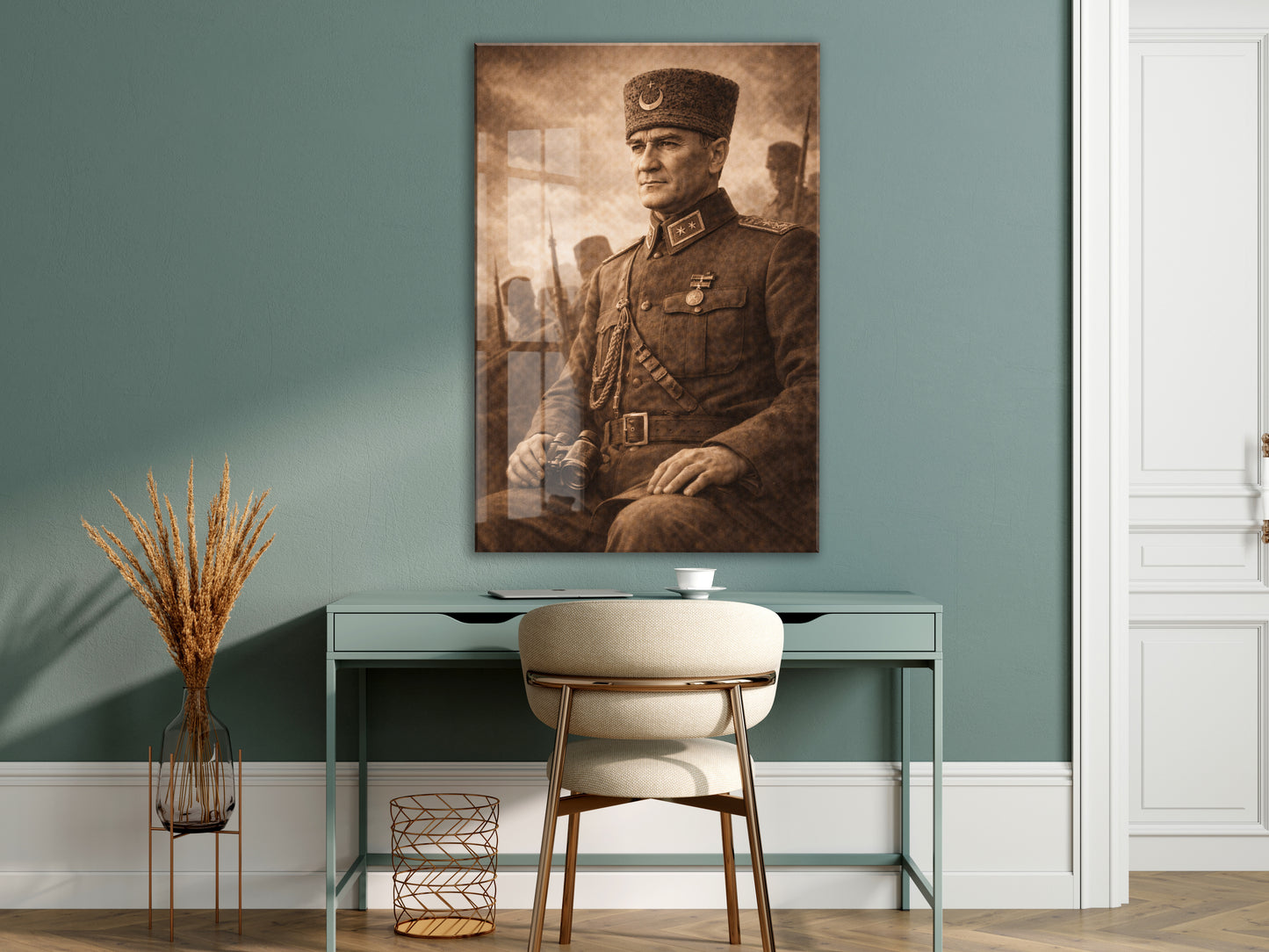 Mustafa Kemal Atatürk Cam Tablo - PeonyAta031