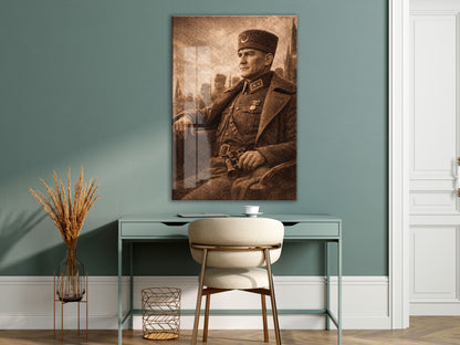 Mustafa Kemal Atatürk Cam Tablo - PeonyAta032