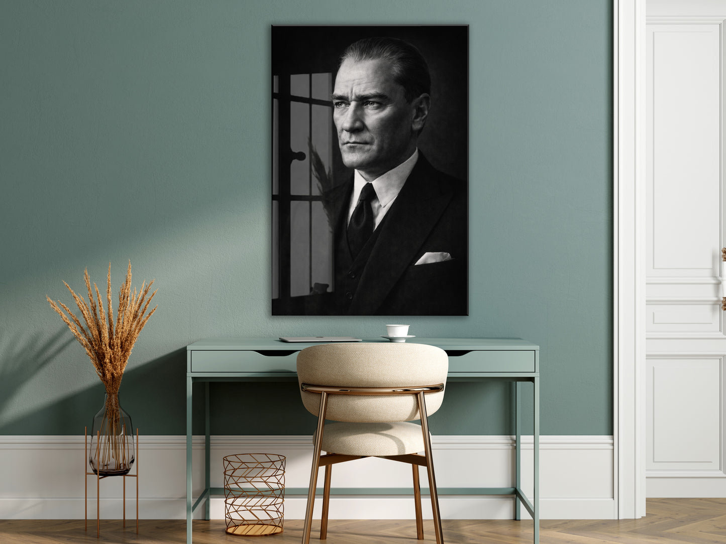 Mustafa Kemal Atatürk Cam Tablo - PeonyAta036