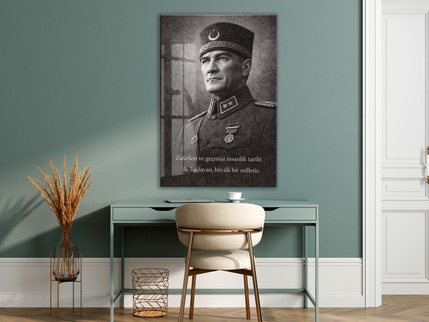 Mustafa Kemal Atatürk Cam Tablo - PeonyAta020