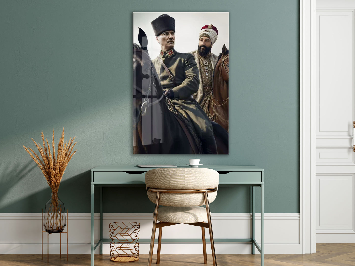 Mustafa Kemal Atatürk  | Modern Cam Tablo-PeonyAta101