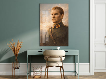 Mustafa Kemal Atatürk Cam Tablo - PeonyAta037