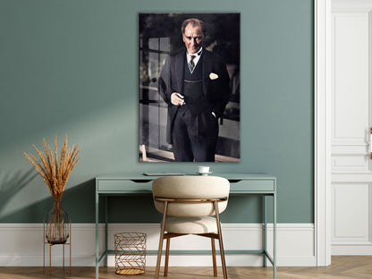 Mustafa Kemal Atatürk  | Modern Cam Tablo-PeonyAta093