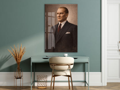 Mustafa Kemal Atatürk Cam Tablo - PeonyAta028