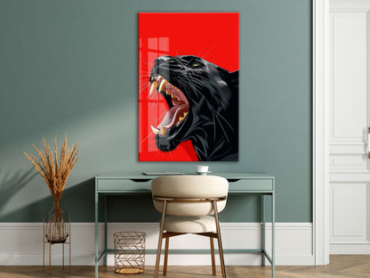 Black Panther Close-Up – Modern Pop Art Cam Tablo- Peony141