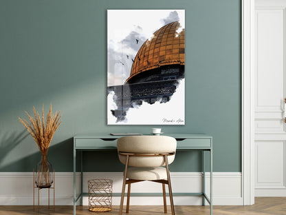 Mescid-i Aksa İslami Cam Tablo- PeonyDini027