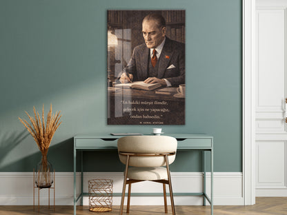 Mustafa Kemal Atatürk Cam Tablo - PeonyAta023