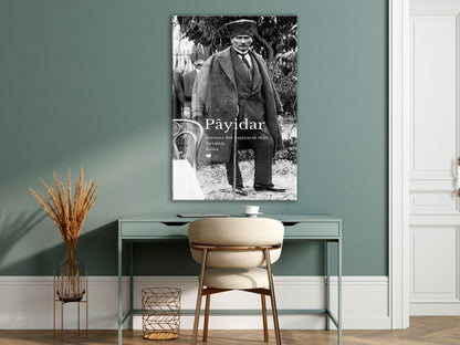 Payidar Atatürk Cam Tablo | Siyah Beyaz Atatürk Portresi, Anlamlı Duvar Dekoru, UV Baskı Temperli Cam Tablo PeonyAta049