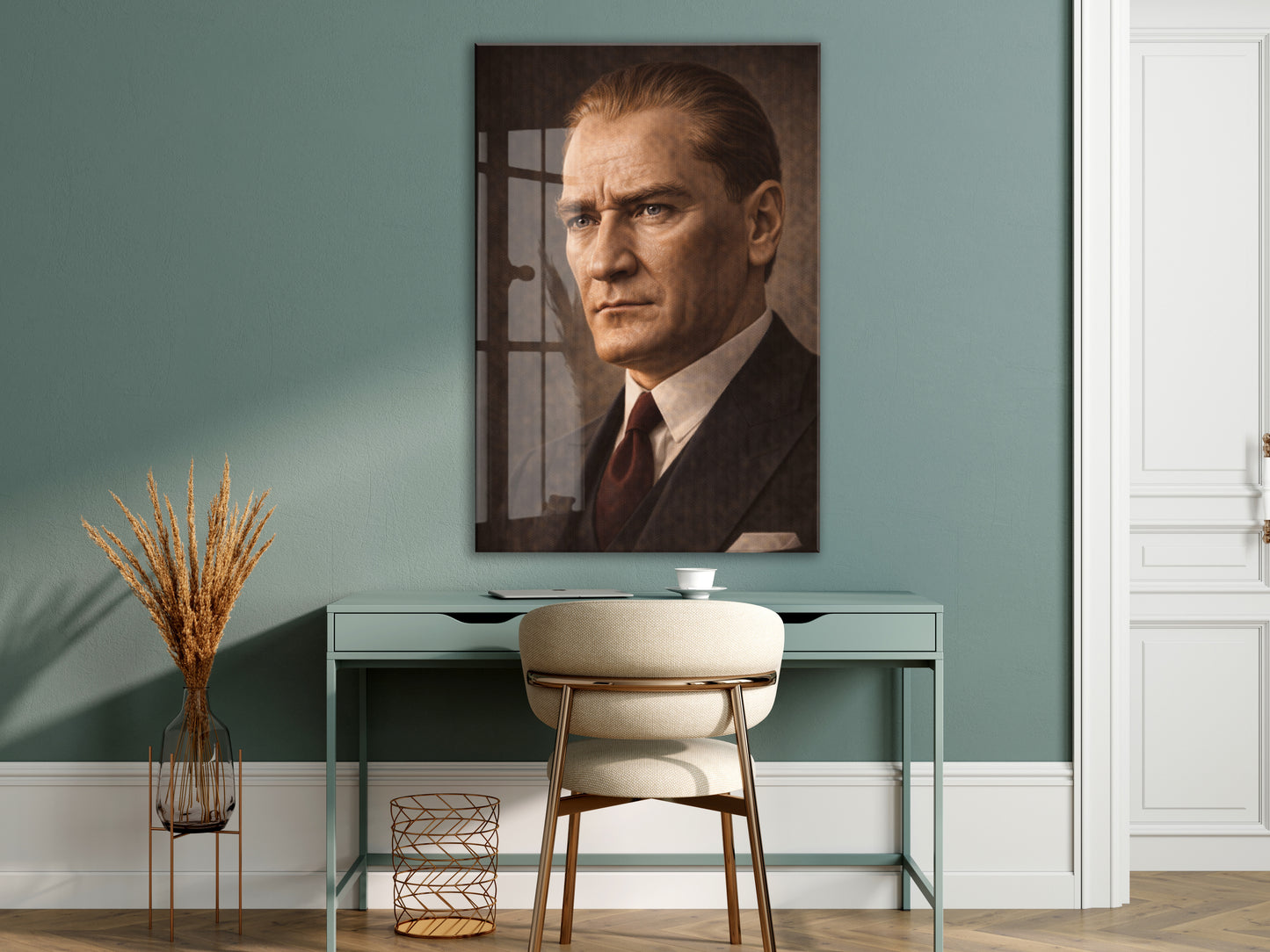 Mustafa Kemal Atatürk Cam Tablo - PeonyAta038