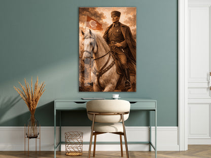 Mustafa Kemal Atatürk Cam Tablo - PeonyAta035