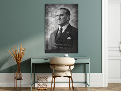 Mustafa Kemal Atatürk Cam Tablo- PeonyAta009